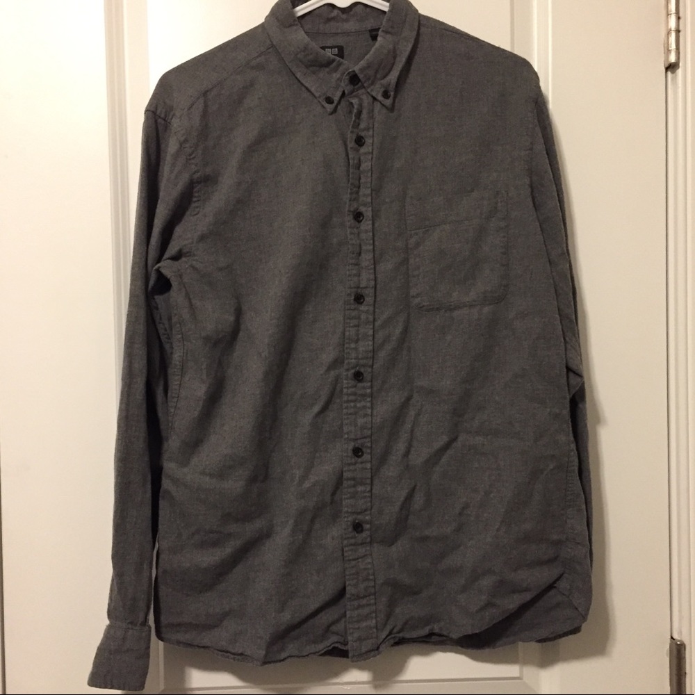 Men’s UNIQLO Grey Soft Flannel Shirt